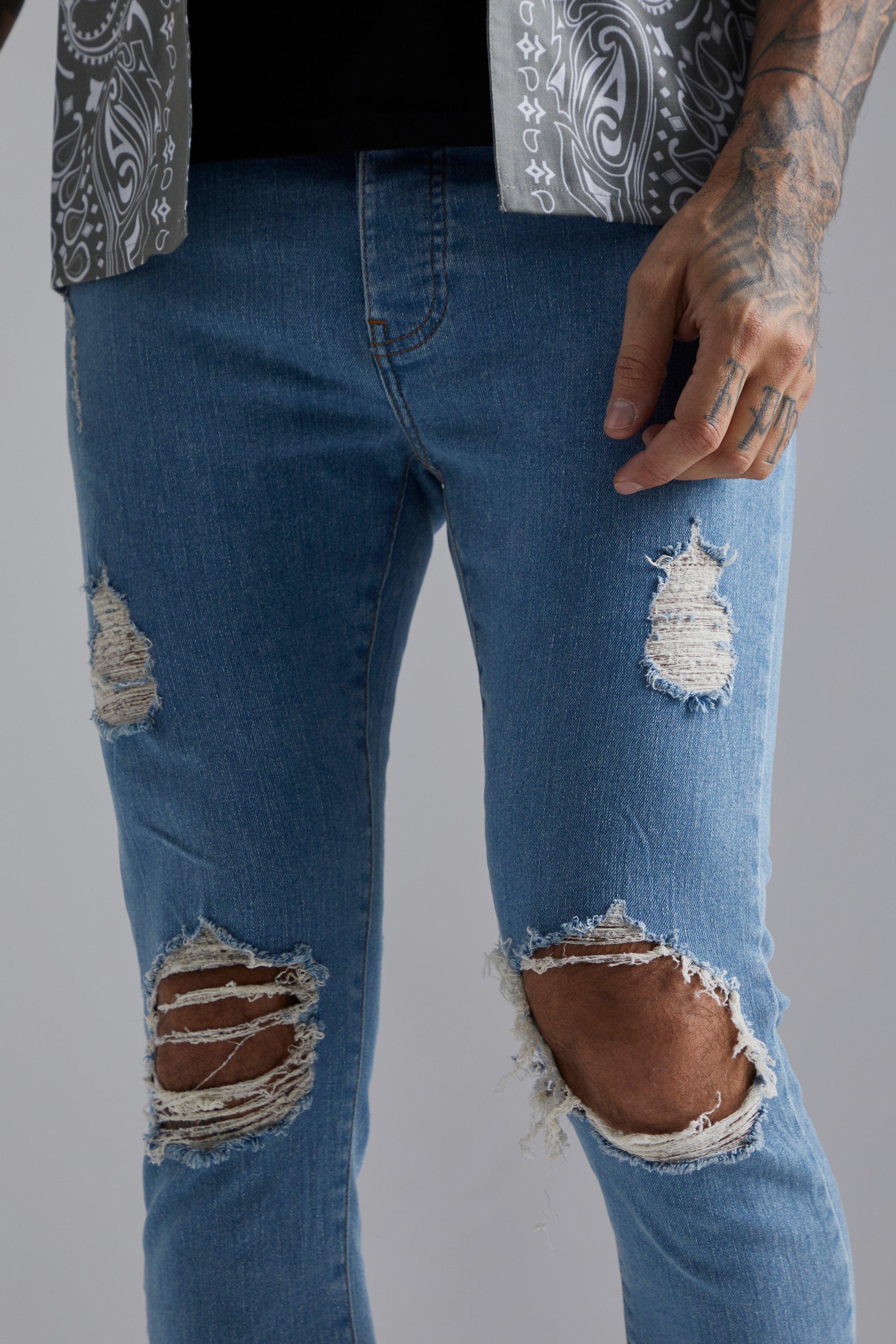 Knee ripped cheap jeggings